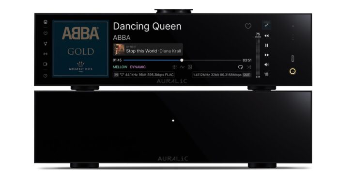 Auralic Aquila X3 Front with PSU jet black 1544x800x