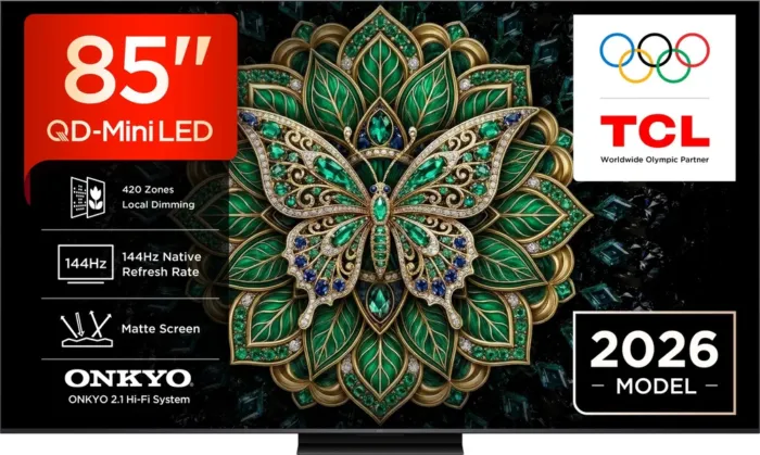 Alza televize v&nbsp;akci TCL 85C6K PRO 1000x598x